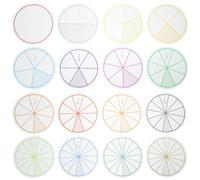 NUOBESTY Cercles De Fractions Pour Enfants - Indispensables Pour Les Professeurs De Mathématiques 16 Feuilles De Manipulation De Fractions