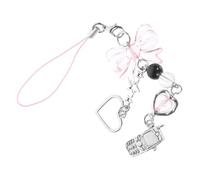 NUOBESTY Chaîne De Téléphone Portable Élégante Avec Nœud Et Pendentif Cœur Charm Phone Léger Et Polyvalent Pour Femmes Accessoires De Décoration Et Étui Téléphone