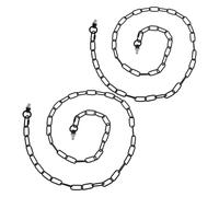 NUOBESTY Chaînes Métalliques pour Pont de Jardin 35X15 M en Fer Antirouille Noir Kit 2 Ensembles 2 Cadenas 4 MM 2 Anneaux 29 MM et Vis Creuses à Suspendre Extérieure pour Jardinières