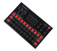 NUOBESTY Changeur De Voix Portable Mixeur Audio Professionnel Carte Son Effets De Lumière Compatible Plusieurs Streamers Couleur LED Multicolore