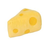 NUOBESTY Chat Peluche Forme Fromage avec Herbe à Chat Molaire Résistant pour Mâcher et Exercice Anti-Ennui pour Protection Meubles et Comportement