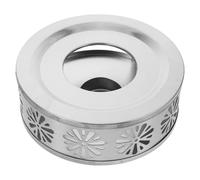 NUOBESTY Chauffe-théière en Acier Inoxydable Multifonction avec Base Chauffante Stable, Chauffe-Boissons par Bougie Chauffe-Plat, Portable pour Bureau, Camping et Maison, Support Compact