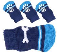 NUOBESTY Chaussettes en Coton pour Petits Chiens, Lot de 2 Paires, Protège-Pattes Adorables et Antidérapantes, Confortables et Adaptées aux Chiens de Moins de 1 Kg