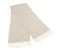 NUOBESTY Chemin de Table Tissé Main en Coton et Lin 33X183 CM avec Pompons Double Face Style Nordique Macramé pour Décoration Maison Salle à Manger et Tea Time