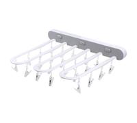 NUOBESTY Cintre Ménager Pliable en PP, Support à Pinces pour Chaussettes | Base Adhésive sans Perçage, Tenue Sûre au Vent, Usage Quotidien Balcon, pour Lingettes et Petits Textiles