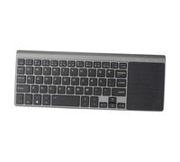 NUOBESTY Clavier sans Fil 2,4 Ghz et Pavé Tactile Intégré pour Bureau et Voyage Clavier Portable Compact Noir sans Piles Silencieux Ultra-Mince Connexion sans Fil Longue Portée