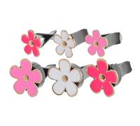 NUOBESTY Clip Parfumé Voiture 6 Pièces, Clips Fixation pour Grille D'aération, Décoration Fleurie Marguerite Blanche, Métal Alliage, Diffuseur D'air et Accessoire Intérieur Véhicule
