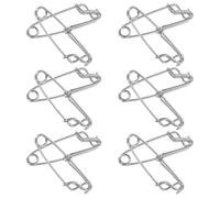 NUOBESTY Clips de Pêche Œil Ouvert et Fermé 12pcs en Acier Inoxydable Accessoire Solide Fixation Sécurisée et Efficacité Maximale pour Pêche au Thon en Haute Mer