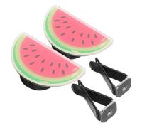 NUOBESTY Clips de Ventilation de Voiture 2 Pièces Forme Pastèque en Acrylique, Portable, Décoration Parfumée pour Habitacle Automobile