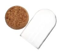 NUOBESTY Cloche Verre Transparent Borosilicate avec Bouchon Liège Couvercle Décoratif pour Fleurs Préservées Globe Verre Créatif Rond Protection et Présentation Élégante