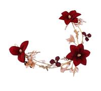 NUOBESTY Coiffe Accessoire Usage Longue Durée et Maintien Sécurisé Rouge en Alliage Fleur Délicate de Femme pour Mariage pour Mariée et Cérémonies