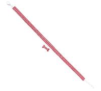 NUOBESTY Collier pour Chien en Pierre Brillante Forme Os, Rouge, Boucle Ajustable