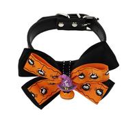 NUOBESTY Collier Réglable pour Chien Halloween Cloche Petit Taille L Tissu Doux Violet Accessoire Décoratif pour Animaux de Compagnie pour Fête et Promenade