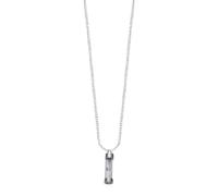 NUOBESTY Collier Urne Cendres Acier Inoxydable Pendentif Parfum Bouteille Transparente Forme de Sablier avec Entonnoir Bijou Commémoratif pour Famille et Amis Souvenir Crémation