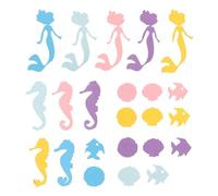 NUOBESTY Confettis de Fête Sirène 300 Pièces Colorés Multicolores Décoratifs pour Anniversaire Mariage Décoration de Table Fête Prénuptiale Artisanaux