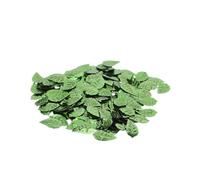 NUOBESTY Confettis de table en forme de feuilles Confettis verts pailletés pour l'automne et Thanksgiving - Décoration de table en forme de feuilles à paillettes automnales pour les fêtes de