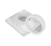 NUOBESTY Connecteur de Conduit de Sécheuse Étanche en Plastique Blanc, Raccord Flexible pour Tuyau D’évacuation, Installation Facile, 4 Pouces