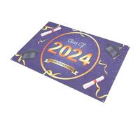 NUOBESTY Contexte de la bannière de remise des diplômes or toile de fond accueillir école toile de jute bannières bannière diplômé bannière photo accessoire polyester