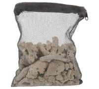 NUOBESTY Corail Média Filtrant pour Aquarium, Ph Tamponnant, Beige | Pièces D'aquarium Réutilisables, Sable Corallien en Paquet Filet, pour Bassins, Plantes Aquatiques et Cichlidés