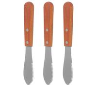 NUOBESTY Coupe-Fromage Multifonction Lot de 3 Manche en Bois Spatule à Fromage Racloir à Beurre et Étaloir à Confiture Pratique Outil Cuisine Compact pour Découpe Précise et Usage