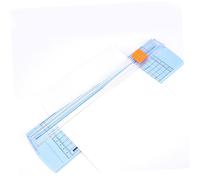 NUOBESTY Coupe-papier A4 en Plastique Bleu, Coupe Linéaire Droite sans Abîmer Mains, Mini Massicot Manuel pour Bureau et Scrapbooking