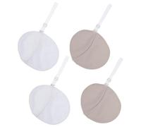 NUOBESTY Coussinets Anti-Transpiration pour Aisselles Réutilisables Lot de 2 Paires en Tissu Imperméable Séchage Rapide Couleur Blanche et Beige Transparent avec Antidérapantes