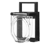 NUOBESTY Couvercle de Protection Adhésif pour Interrupteur Bouton-Poussoir 52X34 MM Capuchon de Sécurité Transparent Noir Cadre Étanche et Anti-Poussière pour Panneaux de Commande et