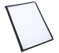 NUOBESTY Couverture de Menu Transparent A4 Poches en Pvc et Cuir Synthétique, Design Professionnel, pour Bistros et Restaurants, Protège et Insère Facilement les Menus