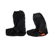 NUOBESTY Couvre-Bottes Imperméables Noir pour Cyclisme Extérieur et Marche, Design Haut Semelle Antidérapante et Sangle Extérieure Résistante à l'eau