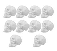 NUOBESTY Crâne en mousse vierge Lot de 10 Têtes de Mort en Polystyrène pour Halloween Décoration D'intérieur Fournitures D'artisanat Créatives Jouets de Peinture pour Garçons Et Filles