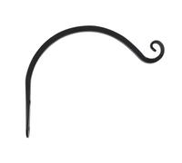 NUOBESTY Crochet Mural en Fer Noir 20 Cm pour Panier à Fleurs Suspendu, Support Robuste pour Jardinage Intérieur et Extérieur, Accessoire Décoratif pour Pots de Fleurs Suspendus, Patère