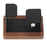 NUOBESTY Crochet Mural pour Lavabo en Bois Massif de Hêtre, Fixation sans Perçage, Crochet Porte-serviettes Noir, Accessoire Pratique pour Salle de Bain, Rangement Suspendu et Gain de