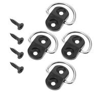 NUOBESTY Crochets D’Arrimage pour Filet de Chargement de Coffre de Voiture 4 Anneaux de Fixation Universels Vis Supports Robustes pour Sécuriser Bagages et Optimiser Rangement Voiture