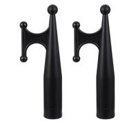 NUOBESTY Crochets de Bateau en Nylon Noir 2 Pcs pour Extension et Manche à Balai, Accessoires de Remplacement Robustes pour Mouillage à Domicile L'école