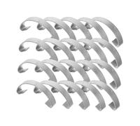 NUOBESTY Crochets en Acier Argenté Clip à Ressort Métallique Simple et Résistant Lot de 30 pour Cage à Poule pour Poulailler et Enclos d'animaux