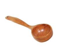 NUOBESTY Cuillère à Soupe Bois Naturel Longue Poignée Résistant Haute Température pour Cuisine Mixage et Service de Soupe Bouillie et Ragoût Ustensile Professionnel pour Maison et