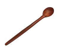 NUOBESTY Cuillère Cuisine en Bois de Teck Cuillère à Long Manche sans Vernis Louche à Soupe Naturelle Ustensile Cuisine Solide pour Service et Préparation des Aliments Accessoire et Salle