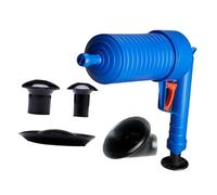 NUOBESTY Déboucheur à Pompe à Air Manuel Bleu avec Ventouses Nettoyeur Puissant pour Canalisations Toilettes Éviers et Salles de Bain Outil de Désobstruction Sécurisé