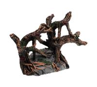 NUOBESTY Décoration Aquarium Résine Tronc Creux Naturel Cachette Crevettes Betta Décor Paysage sous-Marin Réaliste Robuste sans Impact sur Qualité Eau