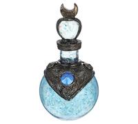 NUOBESTY Décoration Bouteille Lune en Résine Bleue Figurine Sirène Lumineuse pour Intérieur et Bureau Objet Décoratif Artistique 1 Pièce Présent Original pour Filles et Espace D’Entrée