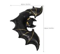 NUOBESTY Décoration Halloween Gonflable Chauve Souris Mat Grand Ballon Bat Halloween Extérieur Intérieur pour Fête Jardin et