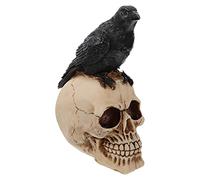 NUOBESTY Décoration Halloween Réaliste Crâne De Corbeau Simulé pour Ambiance Horrifique Accessoire De Fête Réutilisable Et Compact pour Transformez Votre Maison Scène De Film Horreur