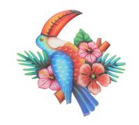 NUOBESTY Décoration Murale Toucan Métal Ornement Mural Toucan Pour Chambre Ou Salon Décoration Murale Animale Intérieure