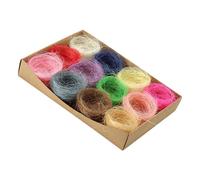 NUOBESTY Décorations de Pâques 12 Pièces Nids de Poussin Artisanaux en Fibre Naturelle de Sisal Couleurs Assorties Accessoires Festifs pour Fête de Pâques Couleur Aléatoire Style Aléatoire