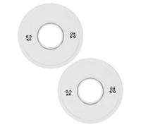NUOBESTY Disques d'haltères recouverts de caoutchouc 2pcs - 1lb, 2'' trou central, adaptés aux appareils de musculation maison et exercices de renforcement