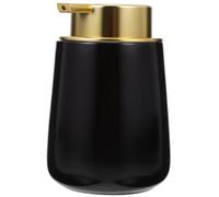 NUOBESTY Distributeur de Lotion Céramique 400 Ml Noir Pompe à Pression Bouteille de Savonnette Liquide Étanche pour Salle de Bain Conteneur à Liquide Rechargeable sans Odeur Usage