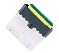 NUOBESTY Distributeur de Savonnette Liquide à Pression Manuel Gris Foncé 12 L Boîte à Éponge Intégrée Cuisine Dosage Précis et Utilisation Pratique Maison et Bureau