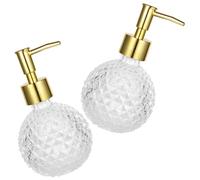 NUOBESTY Distributeur de Savonnette Liquide Rechargeable Élégant et Simple 120ml 2pcs en Plastique Or pour Lotion Shampooing Salle de Bain Présent Maison Neuve