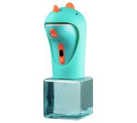 NUOBESTY Distributeur de Savonnette Mousse Automatique Petit Dinosaure Vert | Surface Lisse, Légère et Antidérapante, en Silicone ABS Petg, Usage Quotidien Salle de Bain