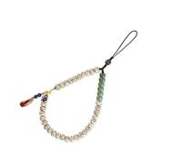 NUOBESTY Dragonne pour Téléphone Portable Rétro Femme Perles Naturelles Courte Cordon Poignet Pratique Style Chinois Star Moon